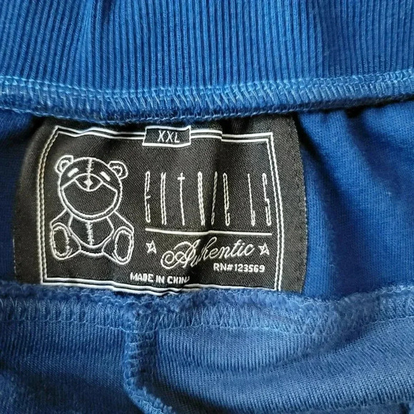 ENTREE LS AUTHENTIC size XXL BLUE Velvet  Sweatpants  Velour MEN'S - Picture 3 of 11
